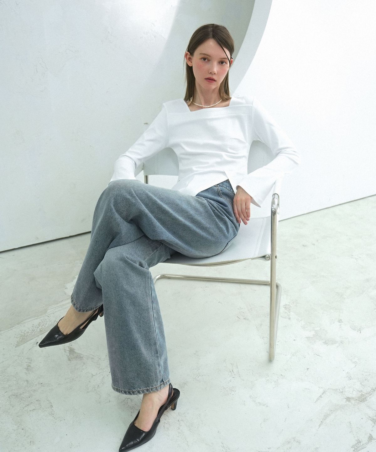 비바셔스(VIVACIOUS) Elegant Side Tuck T-shirt - 3COL