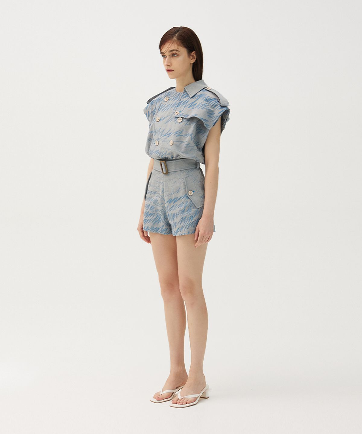 므아므(MMAM) Denim stitch jumpsuit