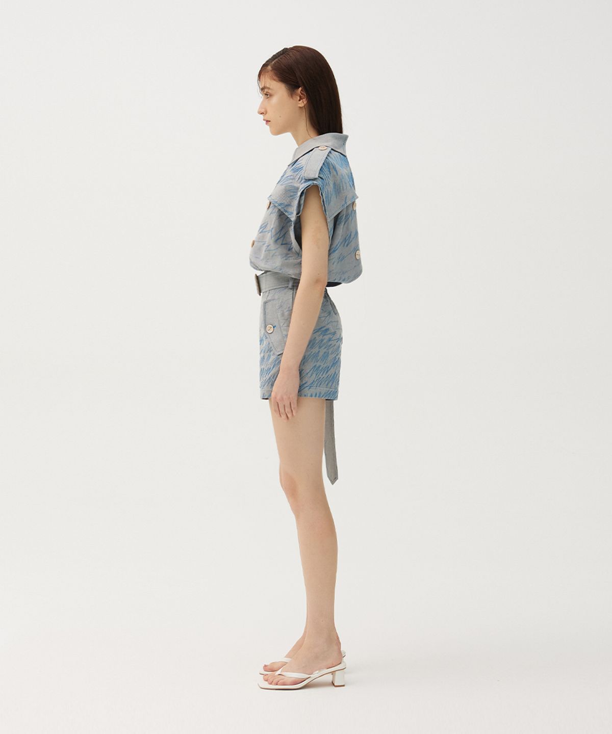 므아므(MMAM) Denim stitch jumpsuit
