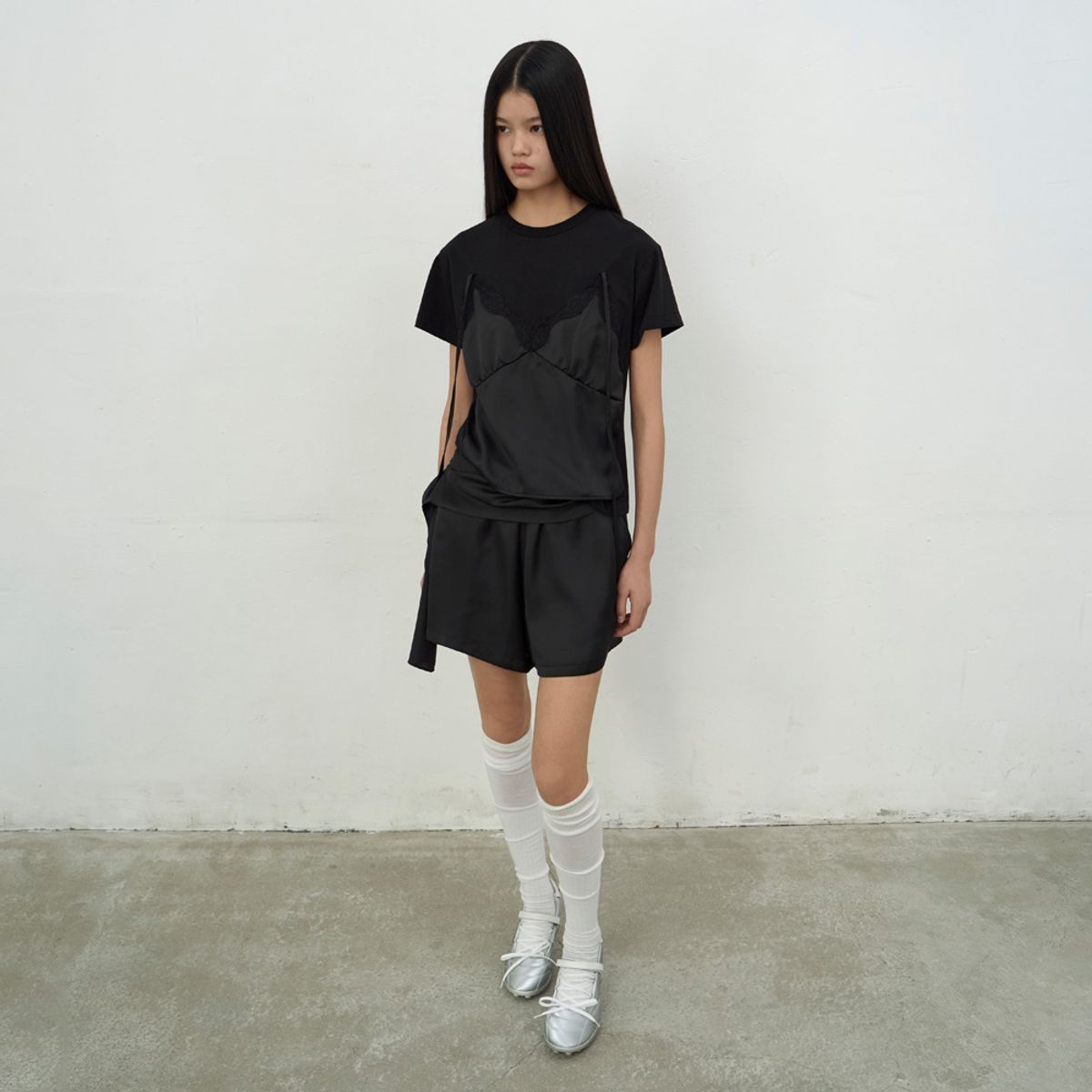 엘씨디씨티엠(LCDC™) SATIN SLEEP SHORTS (BLACK)