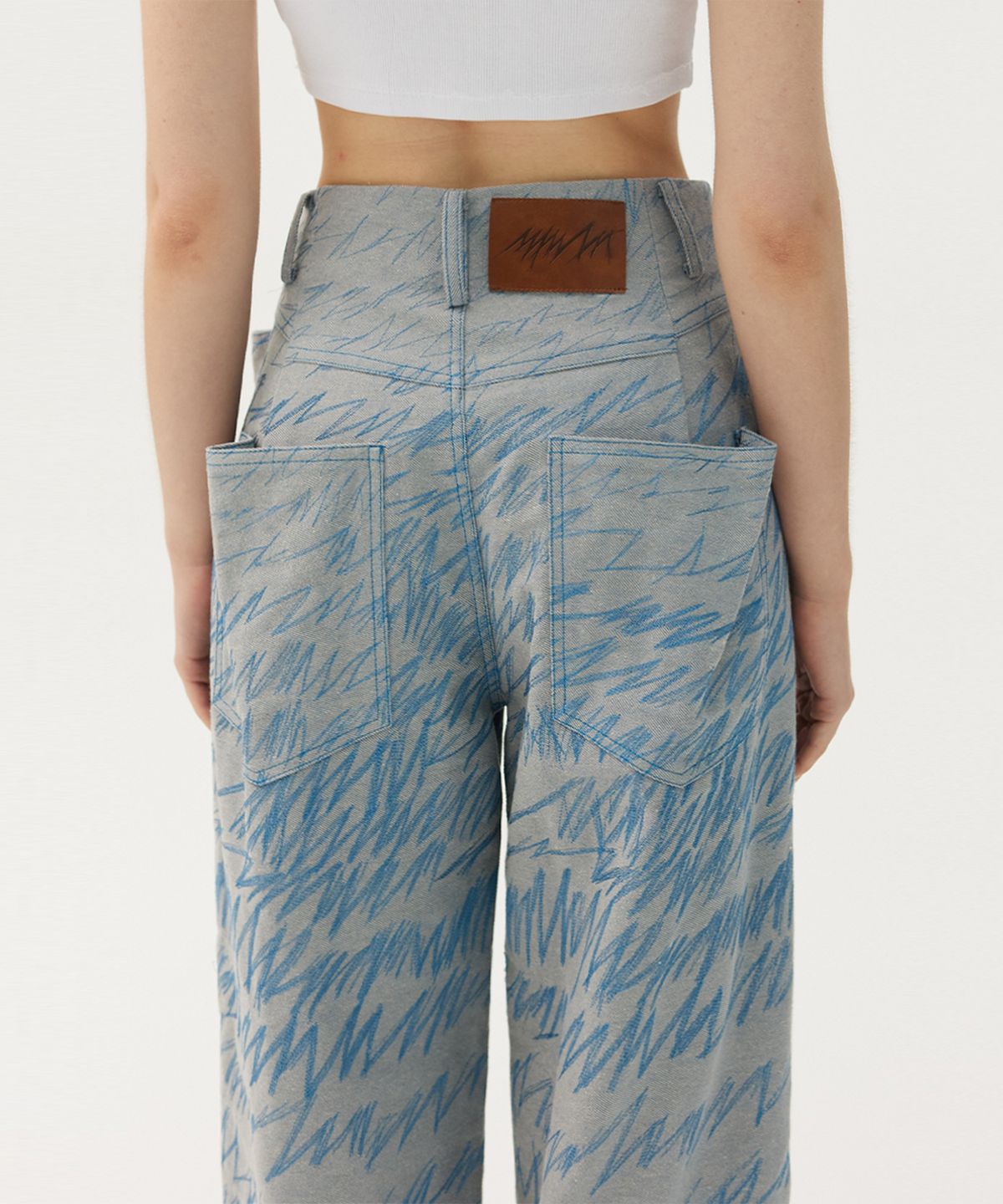므아므(MMAM) Denim stitch tuck pants