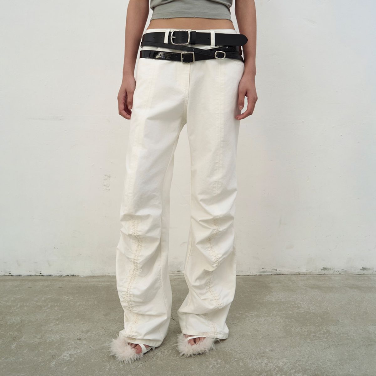 엘씨디씨티엠(LCDC™) WHITE STRING TROUSERS (WHITE)