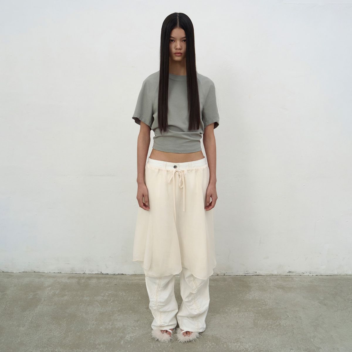 엘씨디씨티엠(LCDC™) WHITE STRING TROUSERS (WHITE)