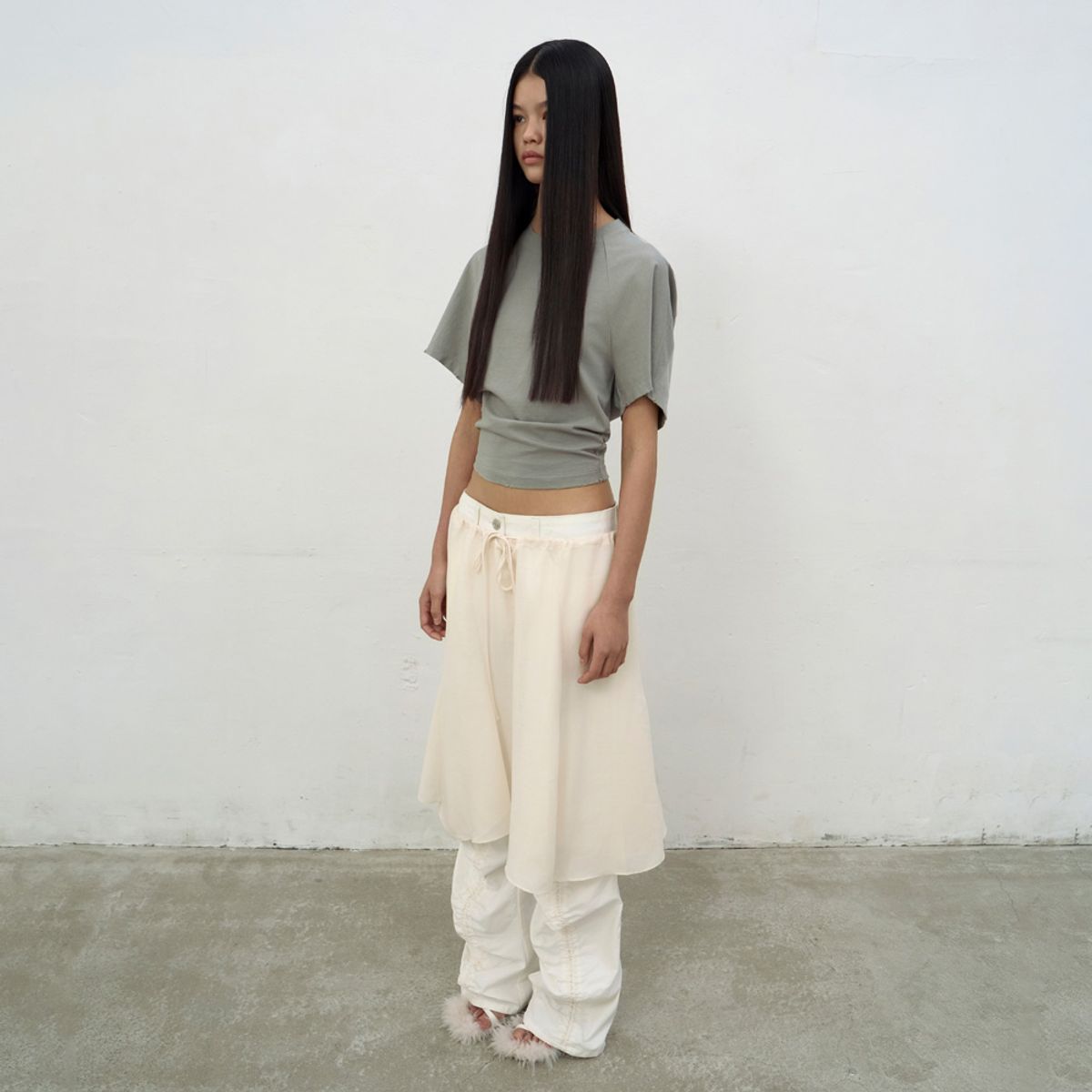 엘씨디씨티엠(LCDC™) WHITE STRING TROUSERS (WHITE)