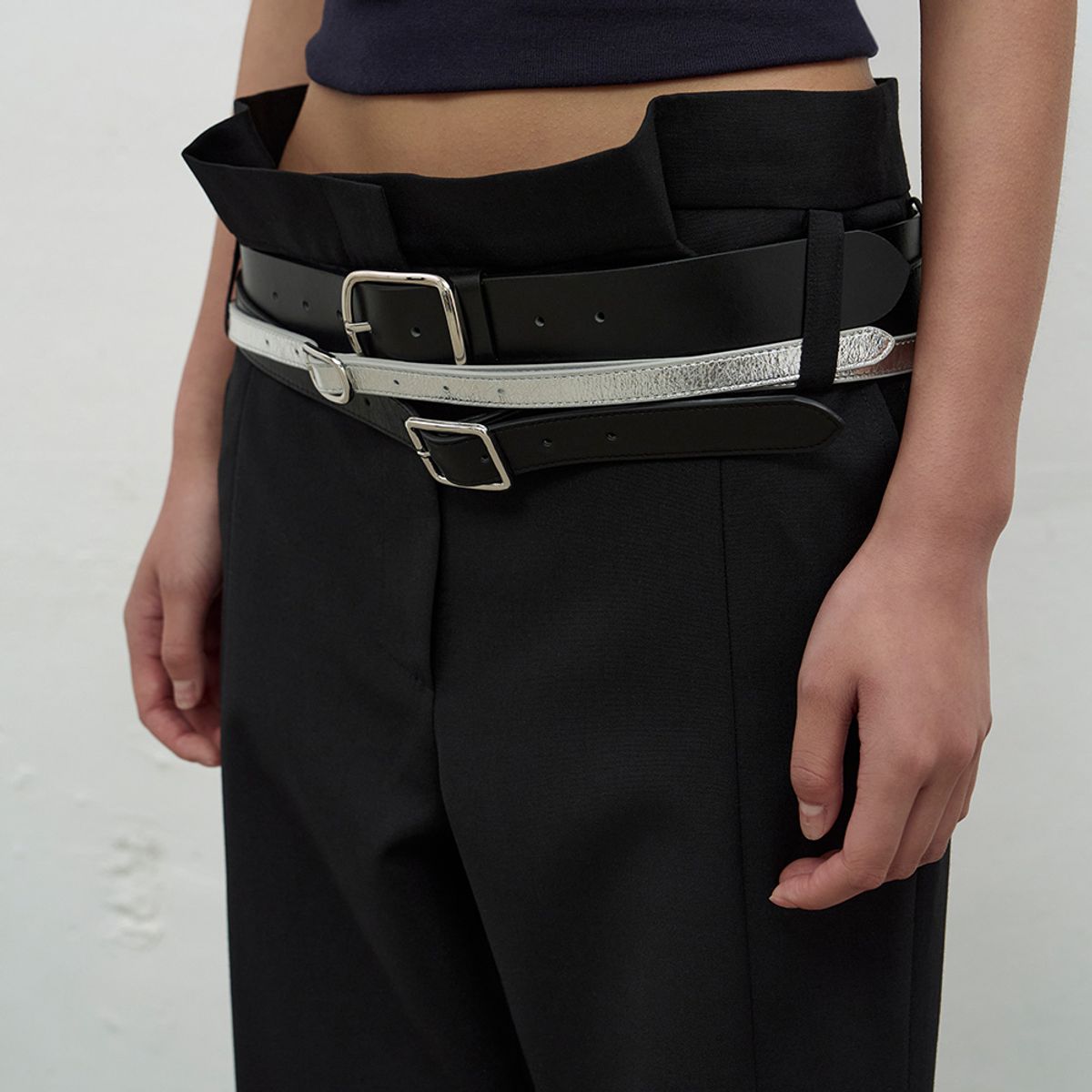 엘씨디씨티엠(LCDC™) PLEATS DETAIL FLARED TROUSERS (BLACK)