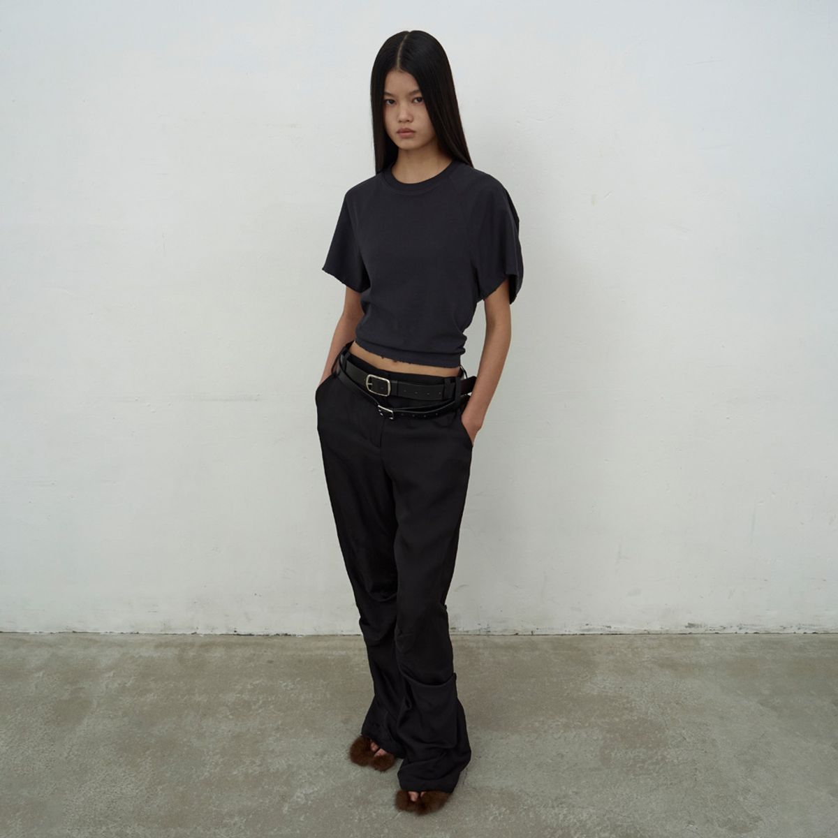 엘씨디씨티엠(LCDC™) FLUID TROUSERS (BLACK)