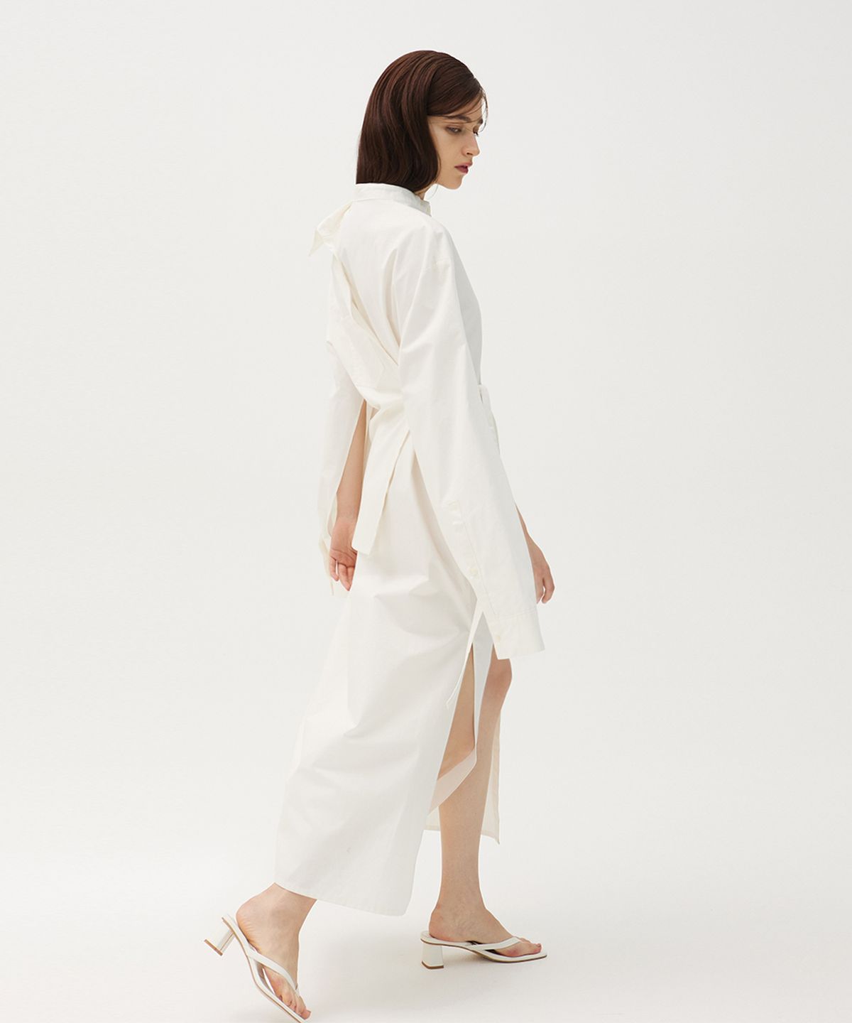 므아므(MMAM) Origami slit long shirt