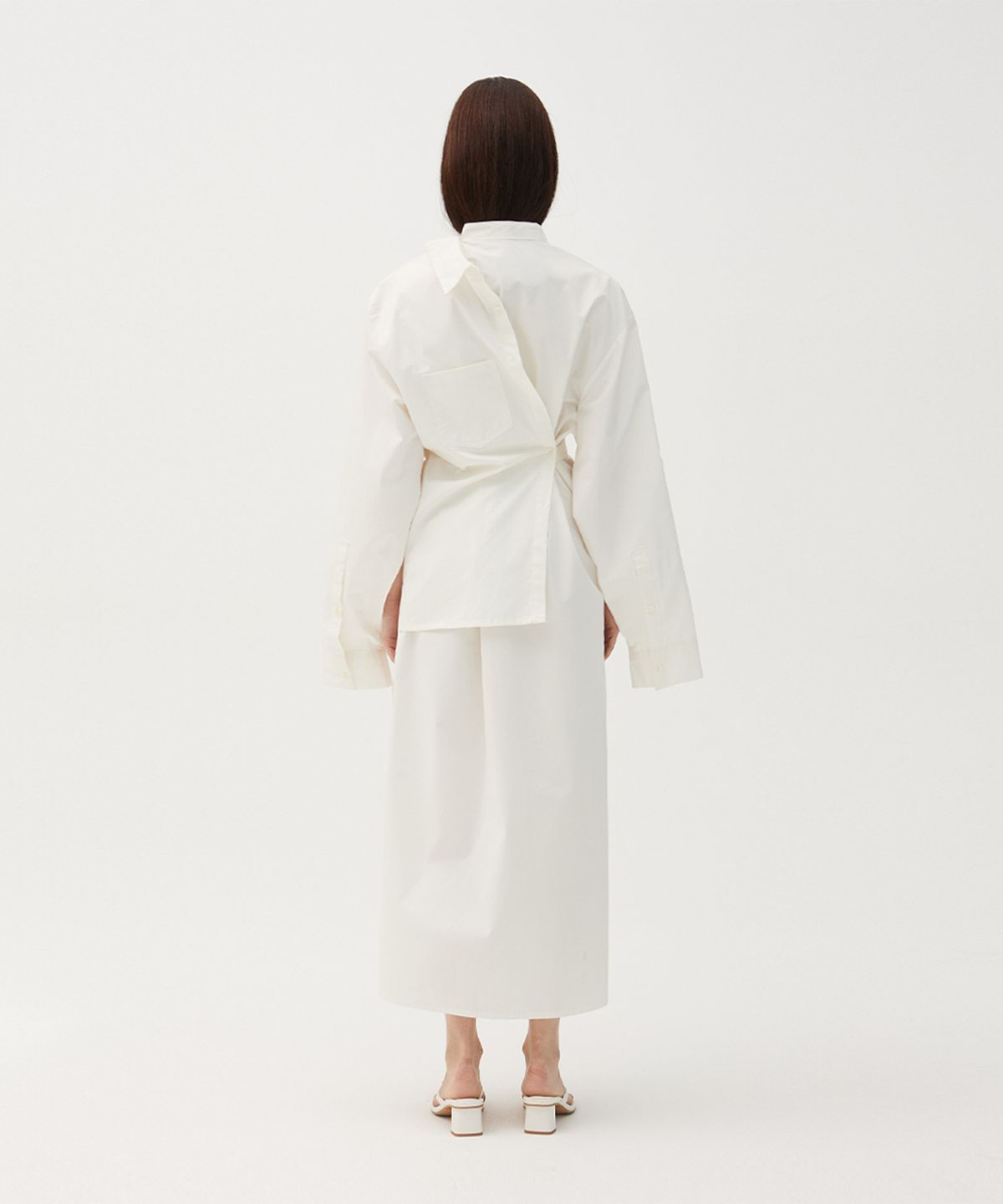 므아므(MMAM) Origami slit long shirt