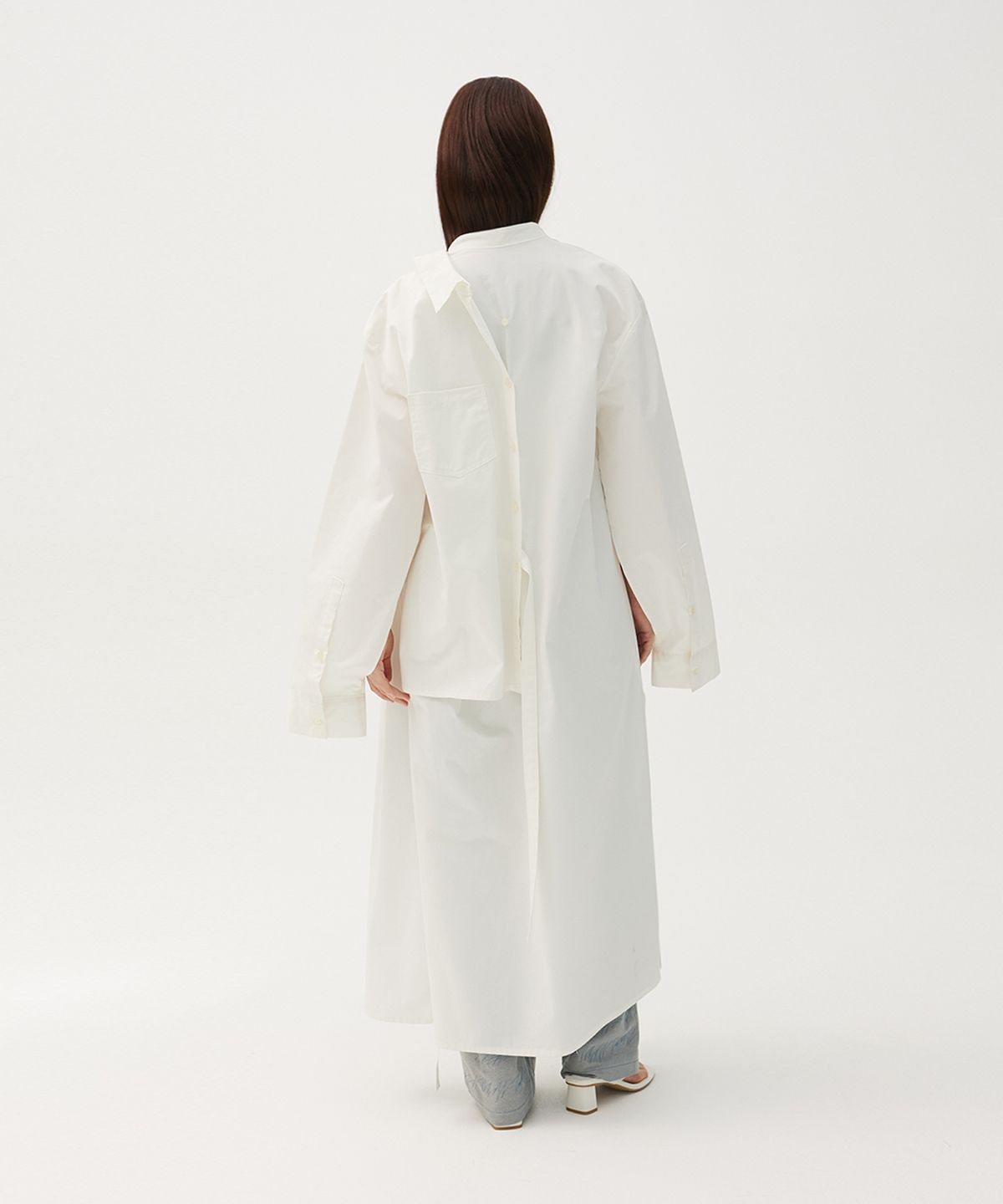 므아므(MMAM) Origami slit long shirt