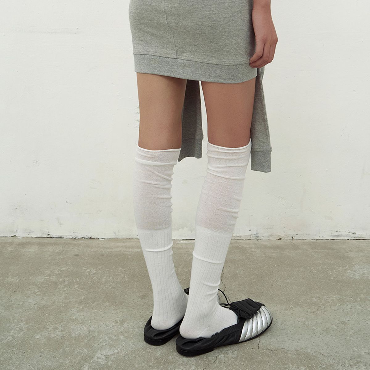 엘씨디씨티엠(LCDC™) BUSTIER DETAIL JERSEY TOP (MELANGE GREY)