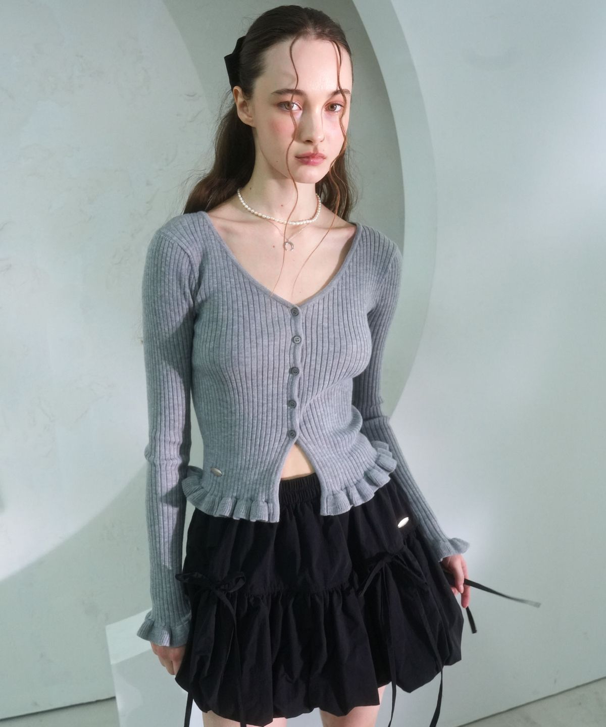 비바셔스(VIVACIOUS) Aube Prill V-neck Cardigan - 5COL