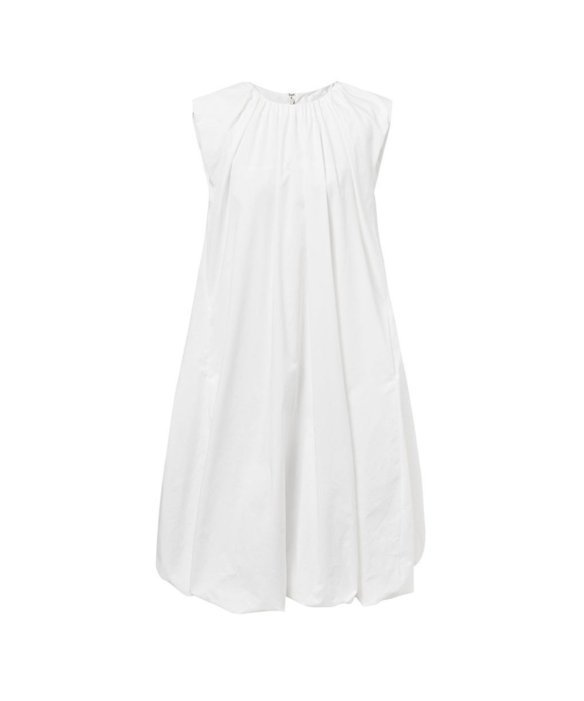 아모멘토(AMOMENTO) COTTON VOLUME SHIRRING DRESS_WHITE