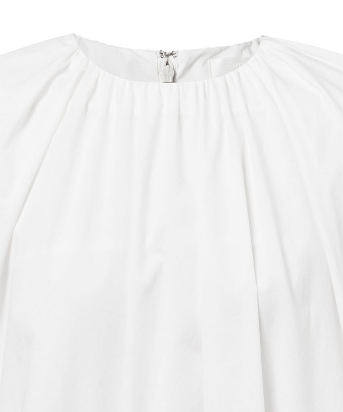 아모멘토(AMOMENTO) COTTON VOLUME SHIRRING DRESS_WHITE