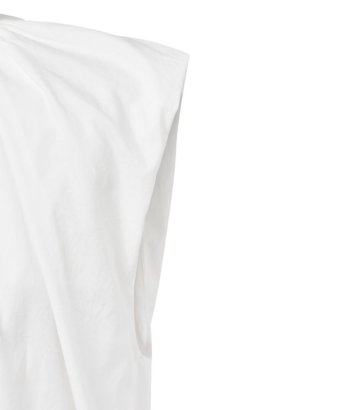 아모멘토(AMOMENTO) COTTON VOLUME SHIRRING DRESS_WHITE