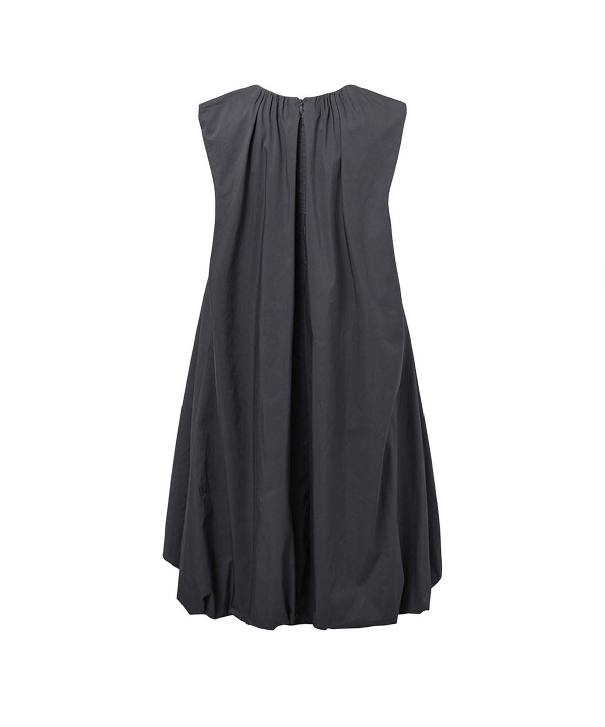 아모멘토(AMOMENTO) COTTON VOLUME SHIRRING DRESS_CHARCOAL