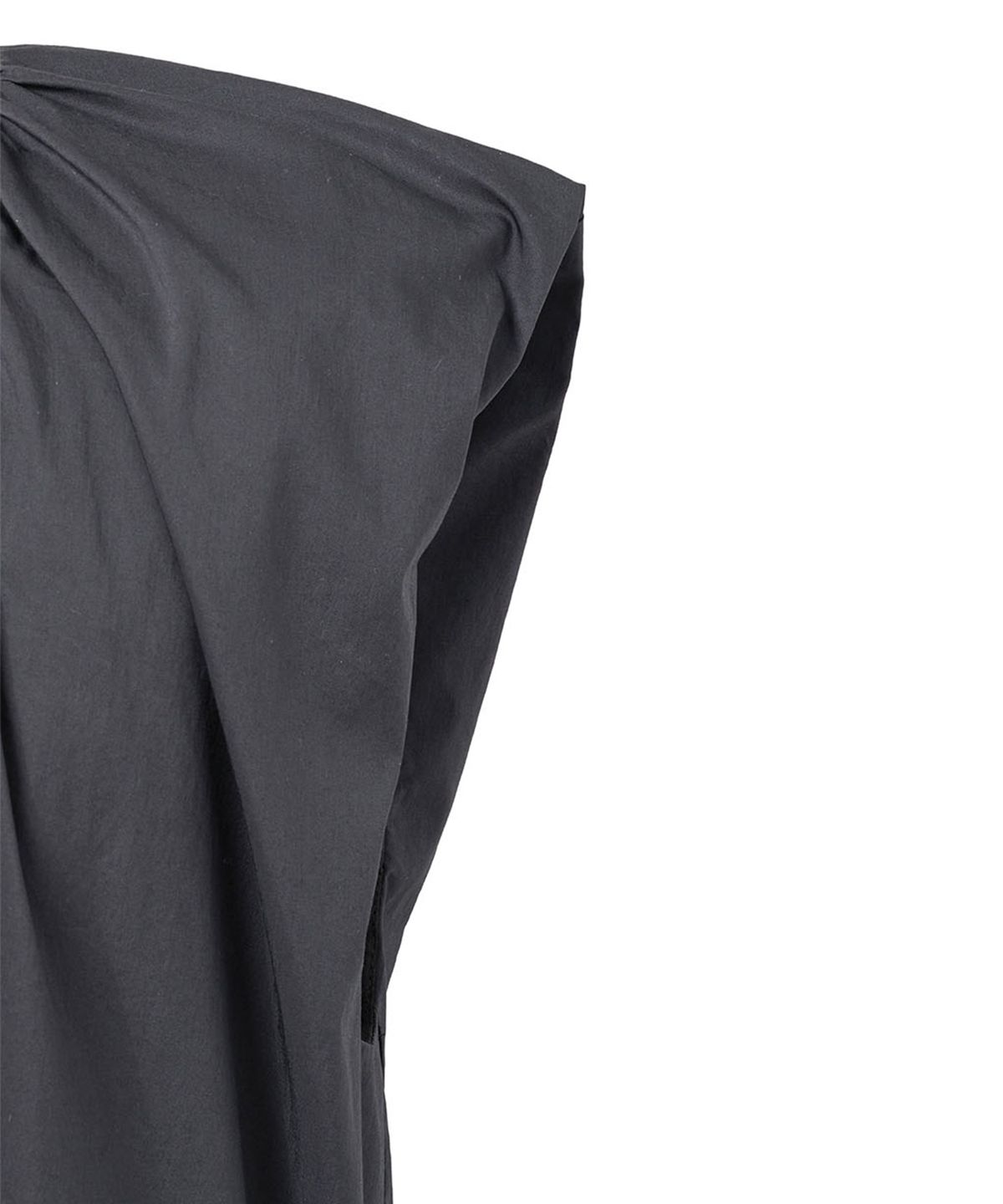 아모멘토(AMOMENTO) COTTON VOLUME SHIRRING DRESS_CHARCOAL