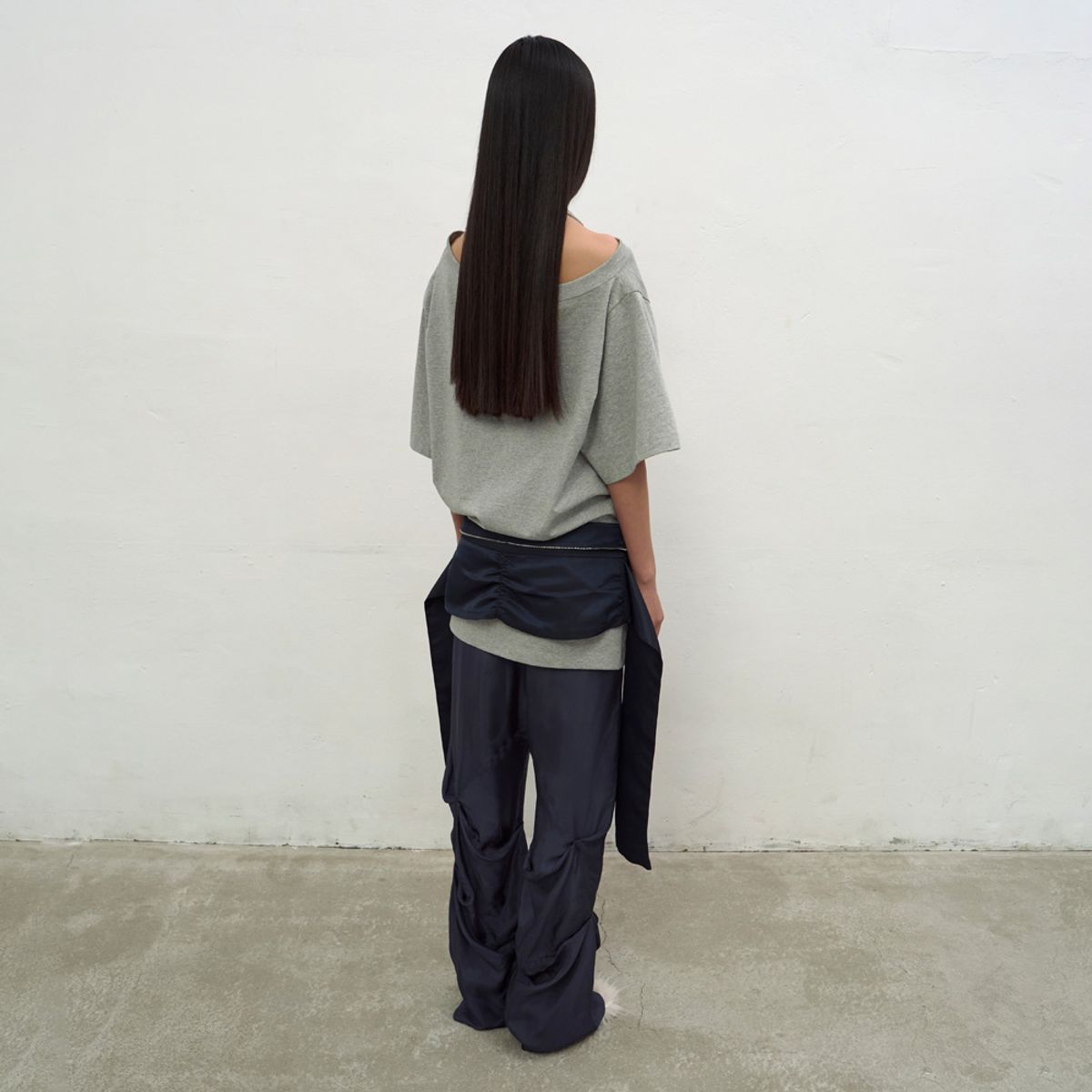 엘씨디씨티엠(LCDC™) HALTERNECK OVERSIZED T-SHIRT (MELANGE GREY)