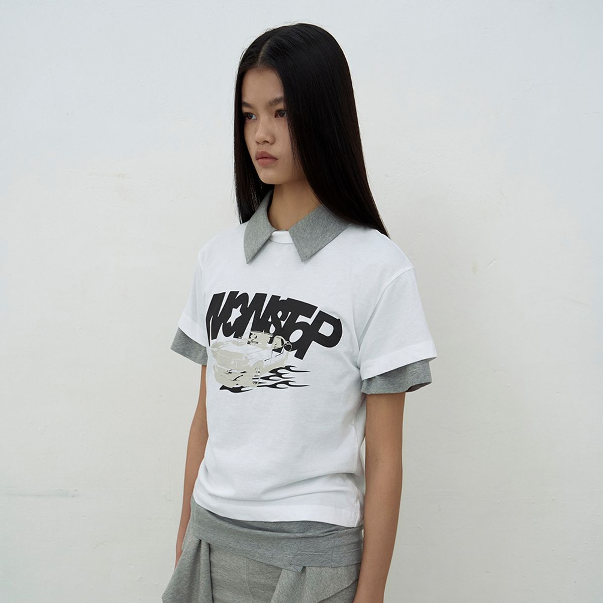 엘씨디씨티엠(LCDC™) NONSTOP PRINT T-SHIRTS (WHITE)