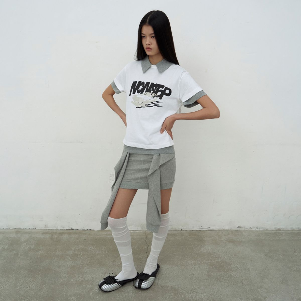 엘씨디씨티엠(LCDC™) NONSTOP PRINT T-SHIRTS (WHITE)