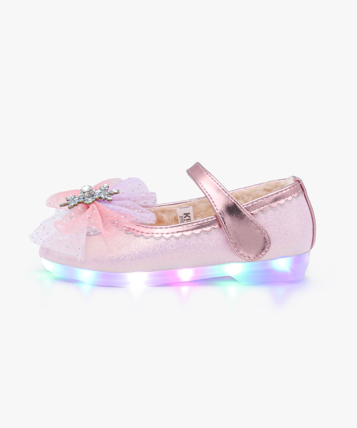 키펀트(KIPHANT) LED 샤이닝 엘사 여아 털 구두