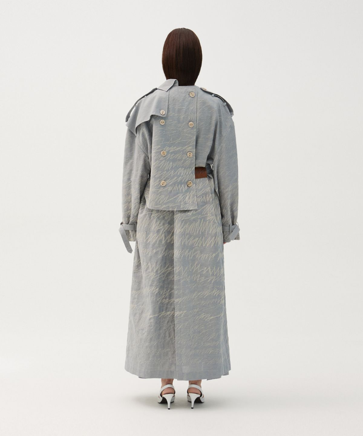 므아므(MMAM) Denim stitch trench coat