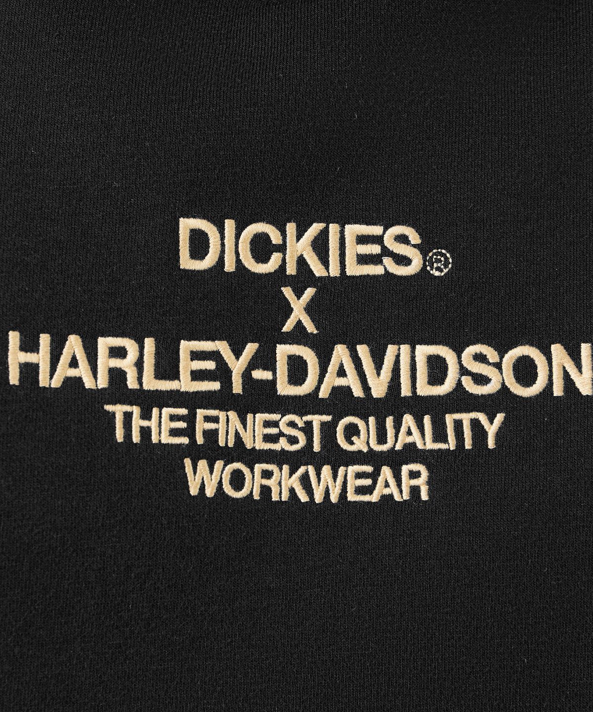 디키즈(DICKIES) X 할리데이비슨 이글 후드 Black