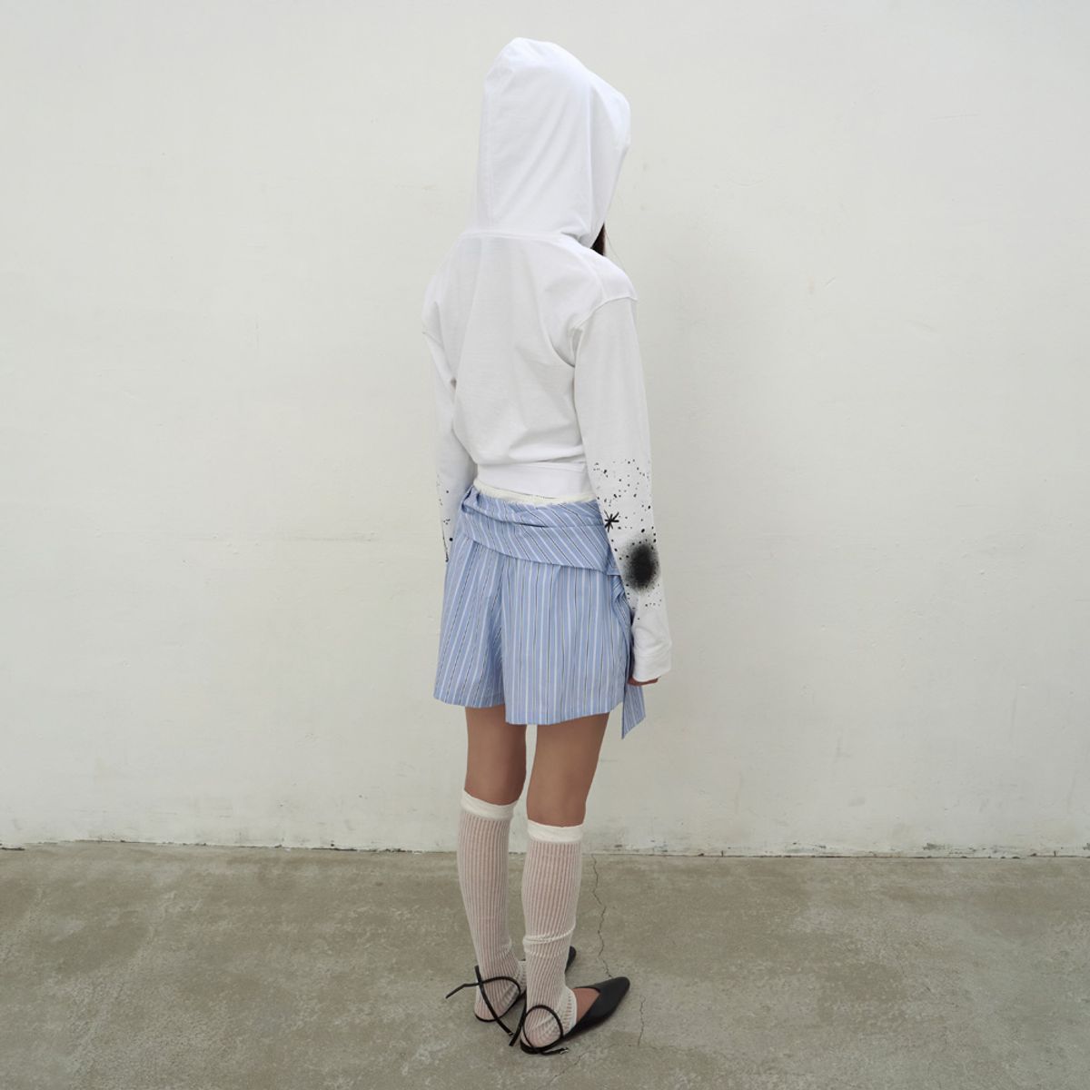 엘씨디씨티엠(LCDC™) PRINTED HOODIE ZIP-UP (WHITE)