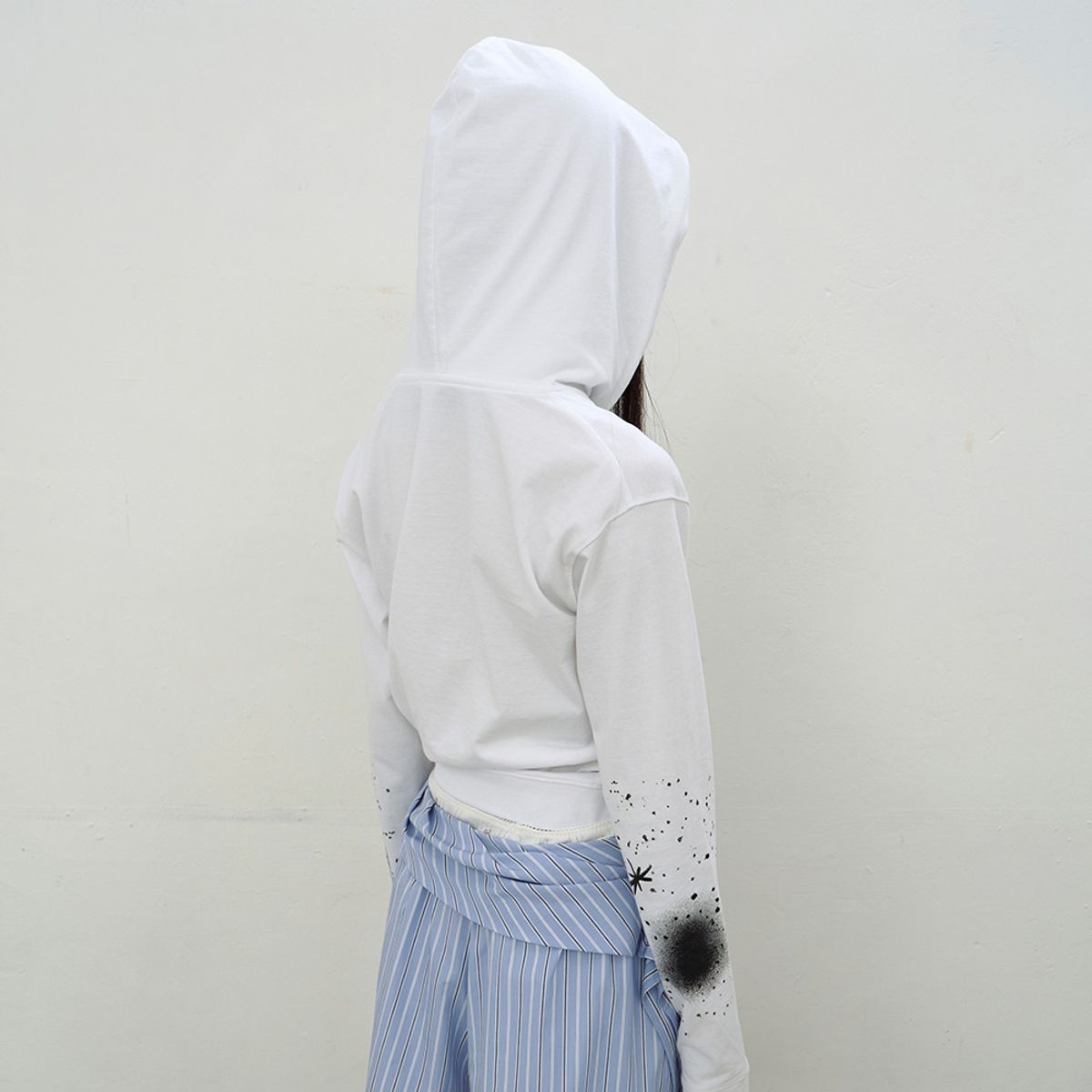 엘씨디씨티엠(LCDC™) PRINTED HOODIE ZIP-UP (WHITE)