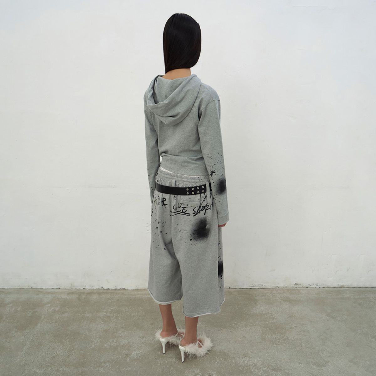 엘씨디씨티엠(LCDC™) PRINTED HOODIE ZIP-UP (GREY)