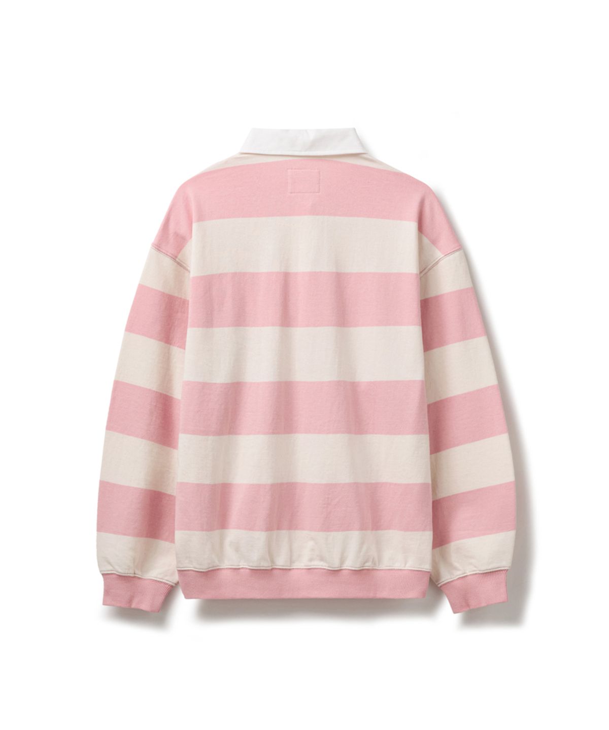 에르에르(ERER) Oxford Collar Stripe T-Shirt Pink