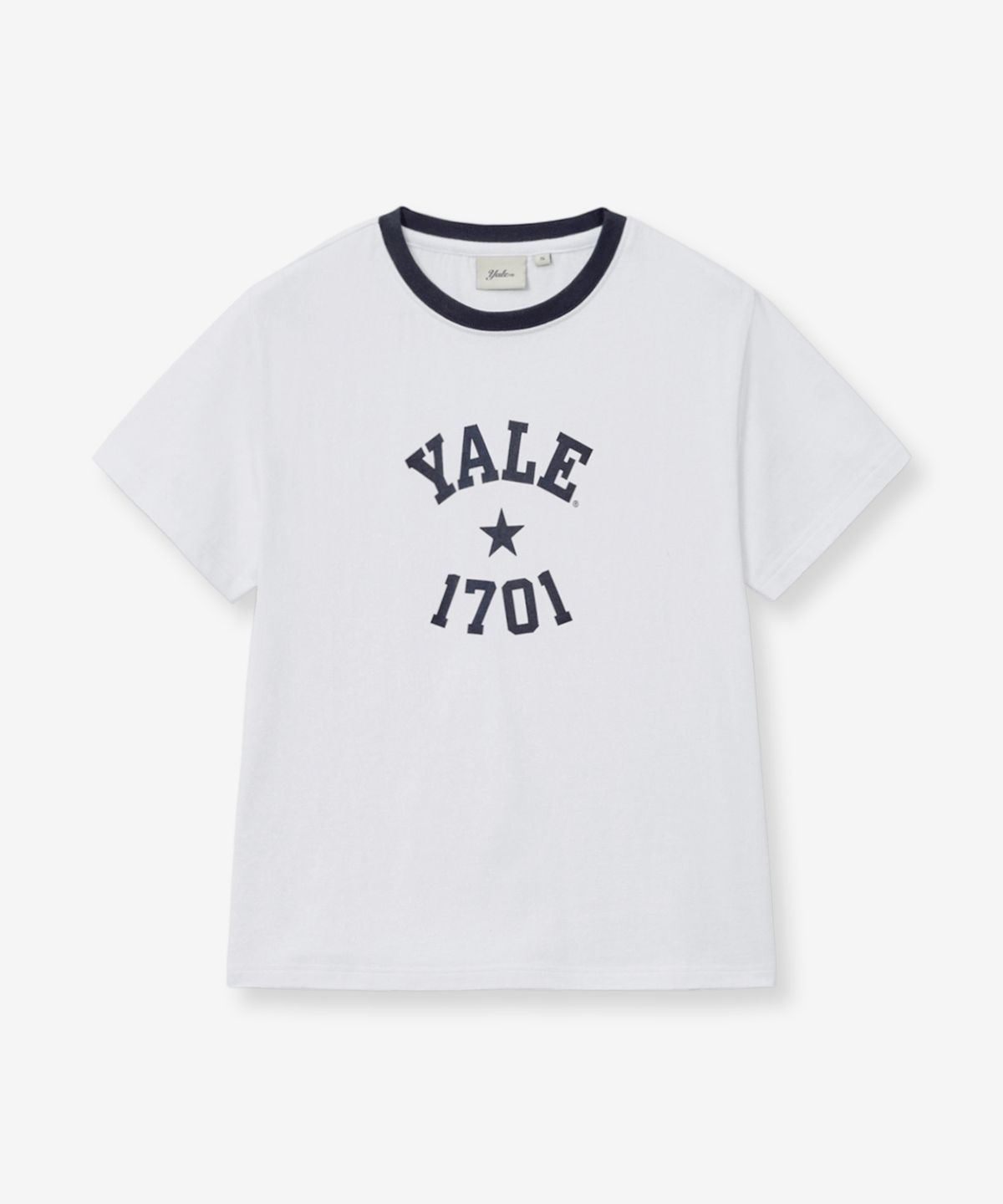 예일(YALE) 우먼즈 1701 로고 티셔츠_화이트