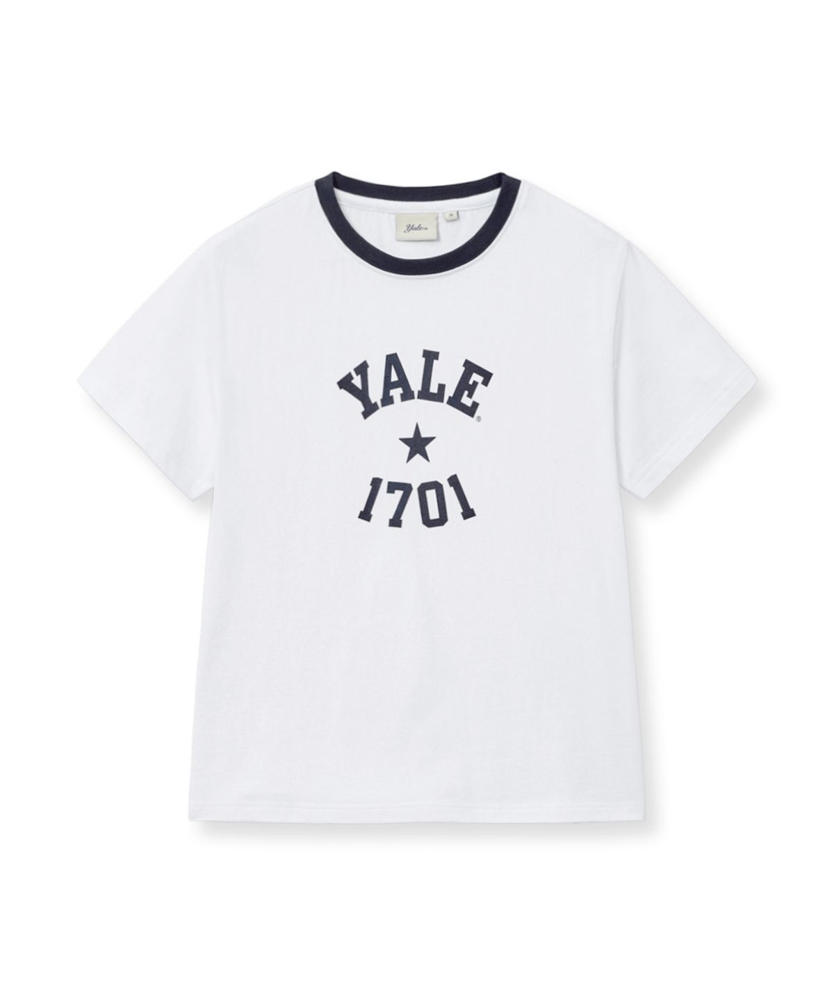 예일(YALE) 우먼즈 1701 로고 티셔츠_화이트
