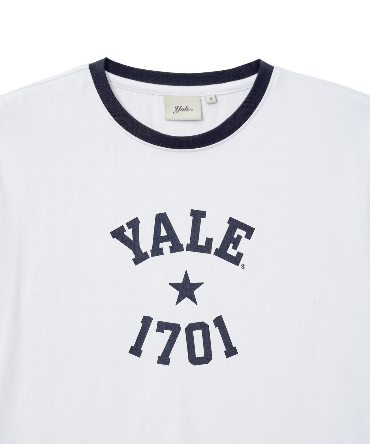 예일(YALE) 우먼즈 1701 로고 티셔츠_화이트