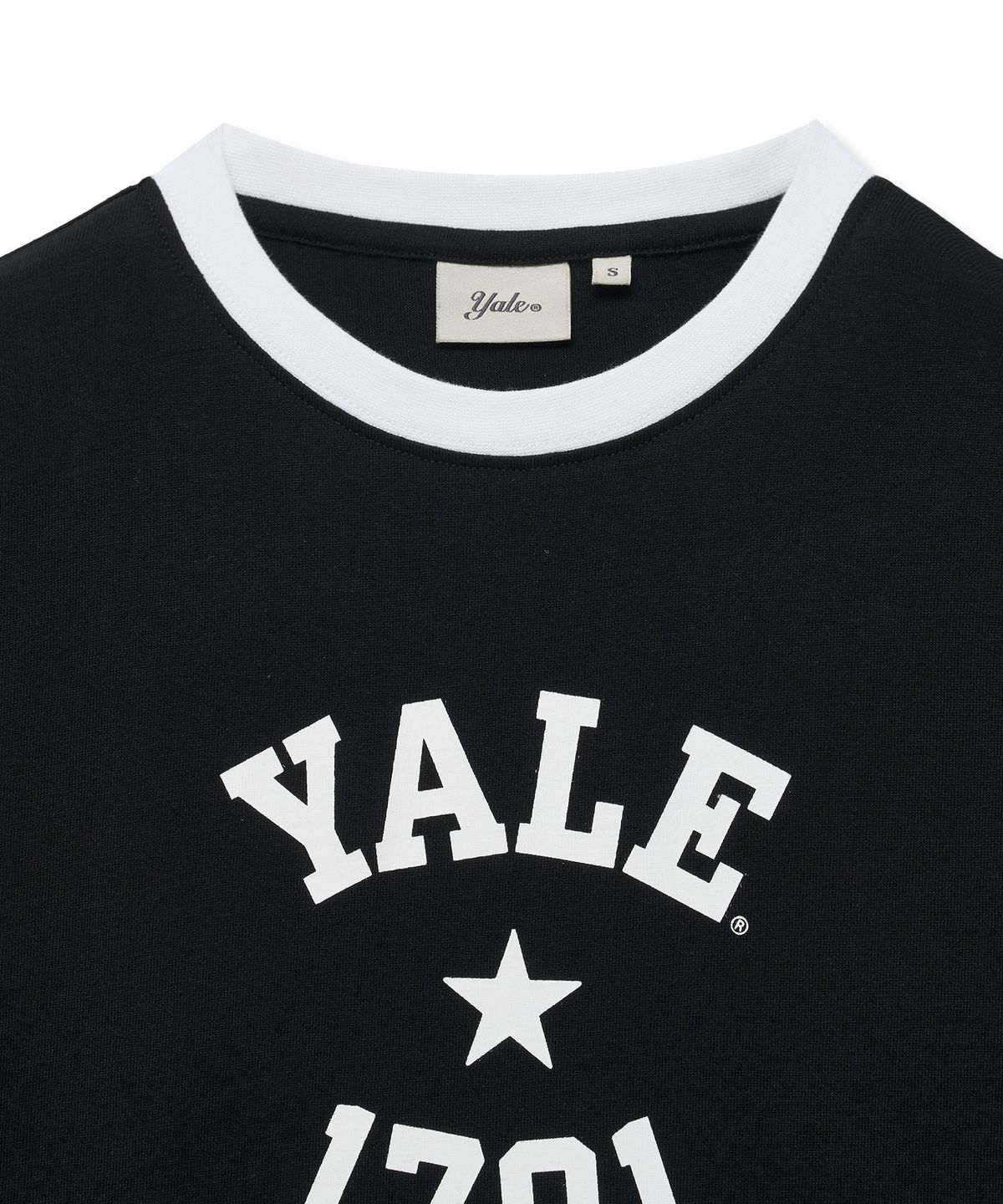 예일(YALE) 우먼즈 1701 로고 티셔츠_블랙