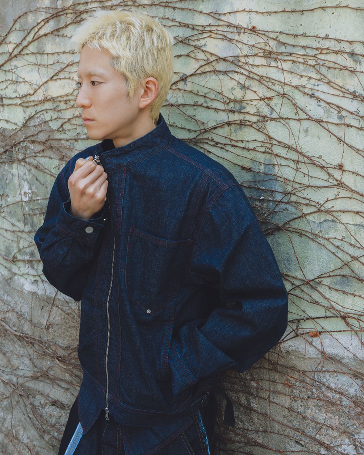 카락터(KARACTOR) Nep denim zip-up jacket / Indigo