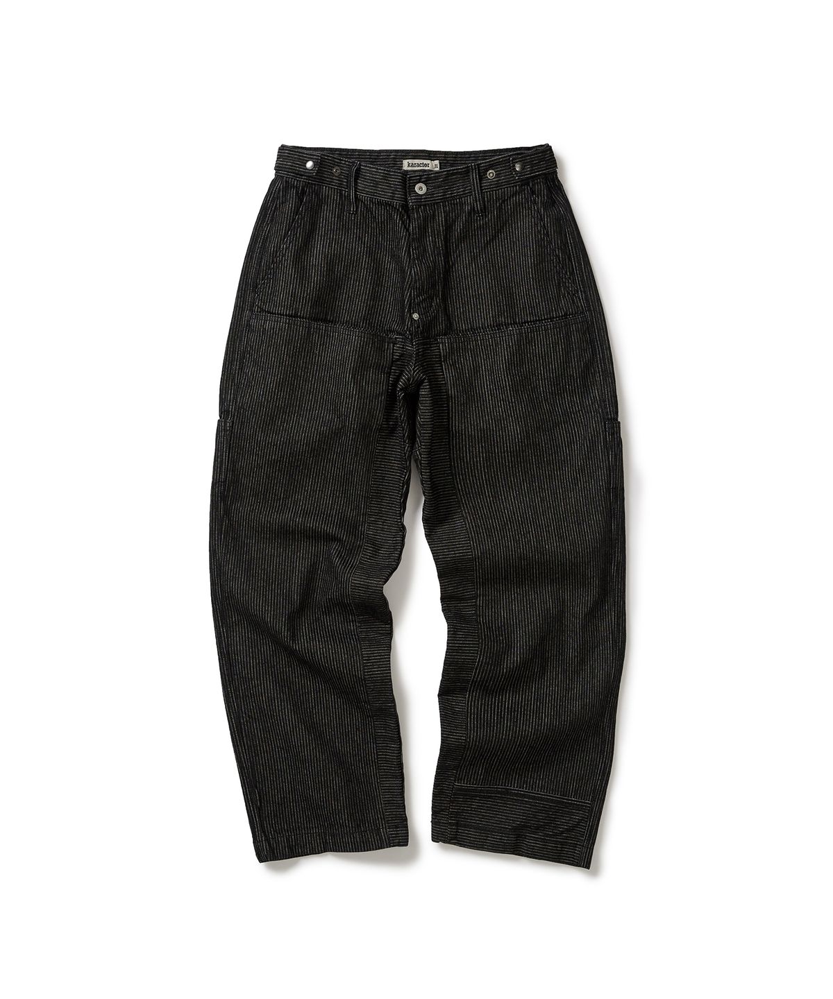 카락터(KARACTOR) Stripe denim pants / Black