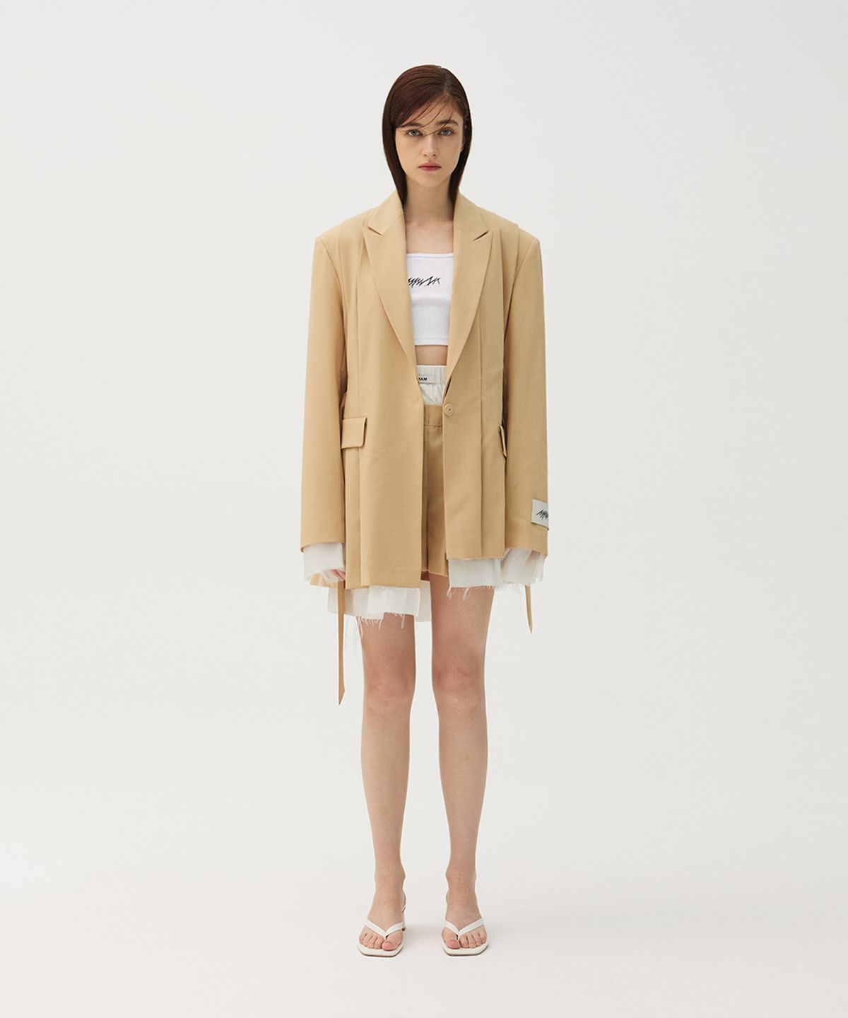 므아므(MMAM) Detachable collar tuck jacket