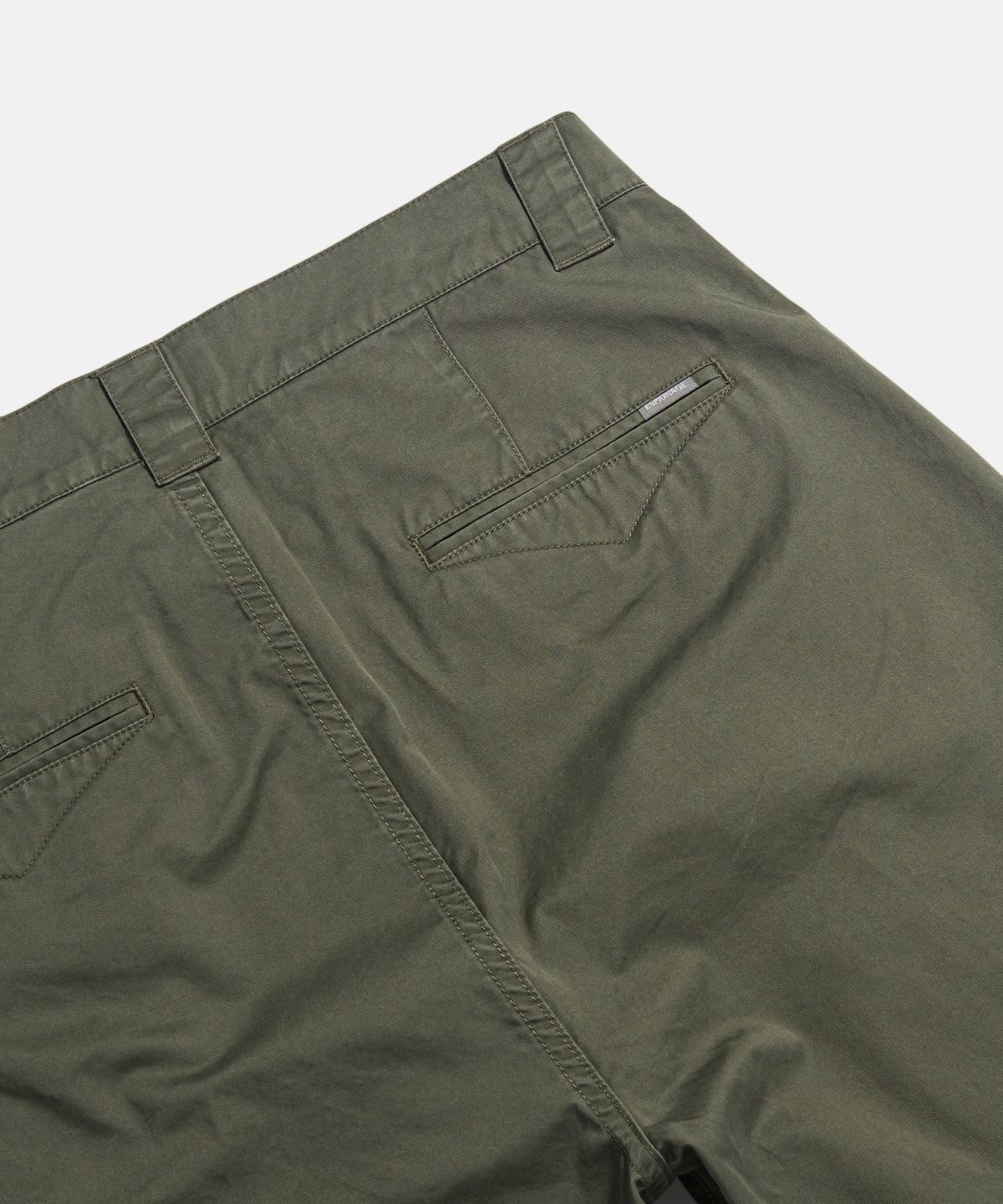 에스피오나지(ESPIONAGE) Double Pleats Chino Shorts Grey Olive