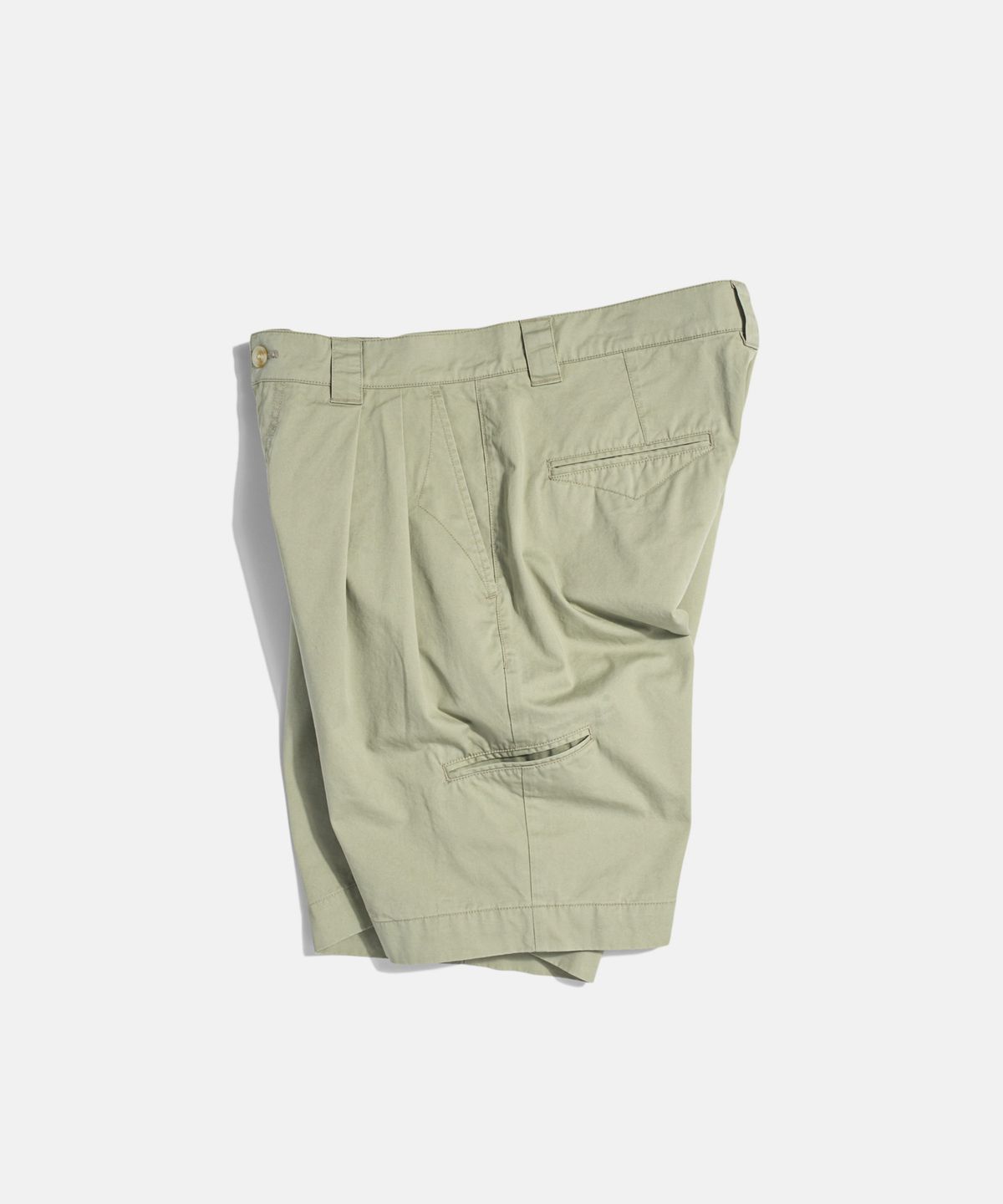 에스피오나지(ESPIONAGE) Double Pleats Chino Shorts Khaki Beige