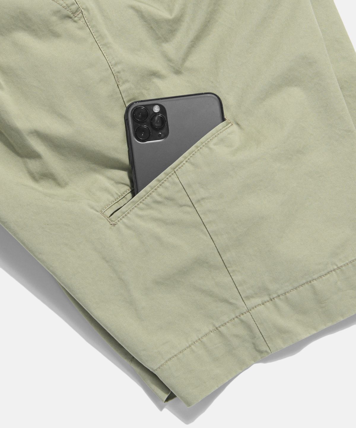 에스피오나지(ESPIONAGE) Double Pleats Chino Shorts Khaki Beige