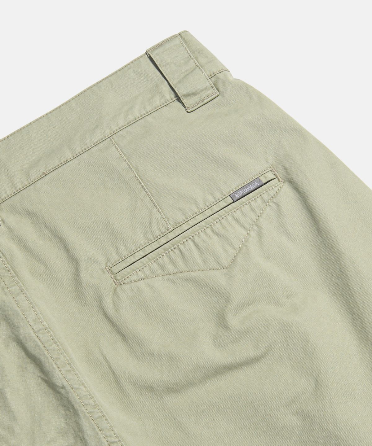 에스피오나지(ESPIONAGE) Double Pleats Chino Shorts Khaki Beige