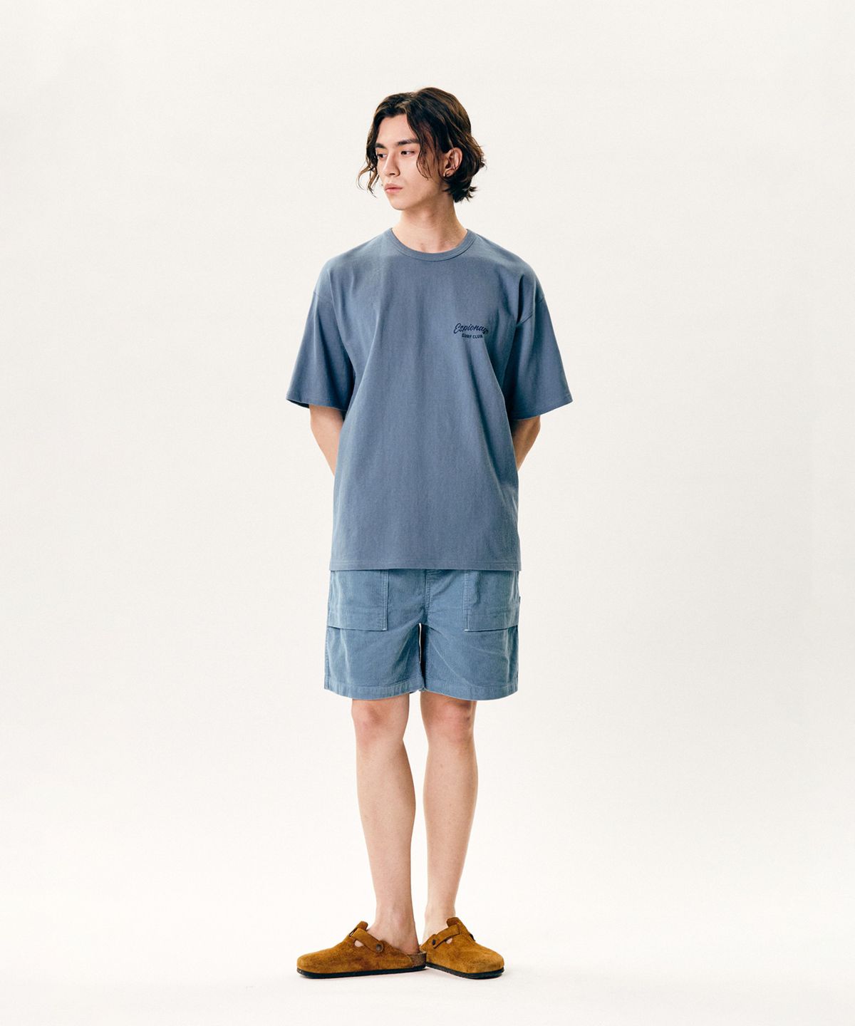 에스피오나지(ESPIONAGE) Surfer Shorts (Corduroy) Teal Blue
