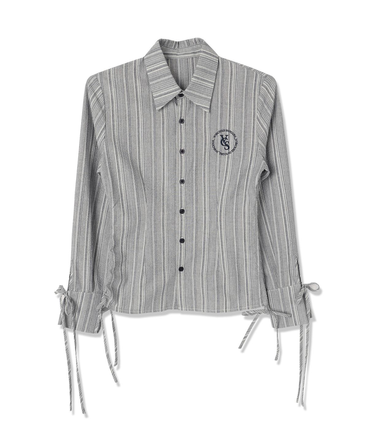 비바셔스(VIVACIOUS) Sweet Ribbon Shirring Shirt_5Colors