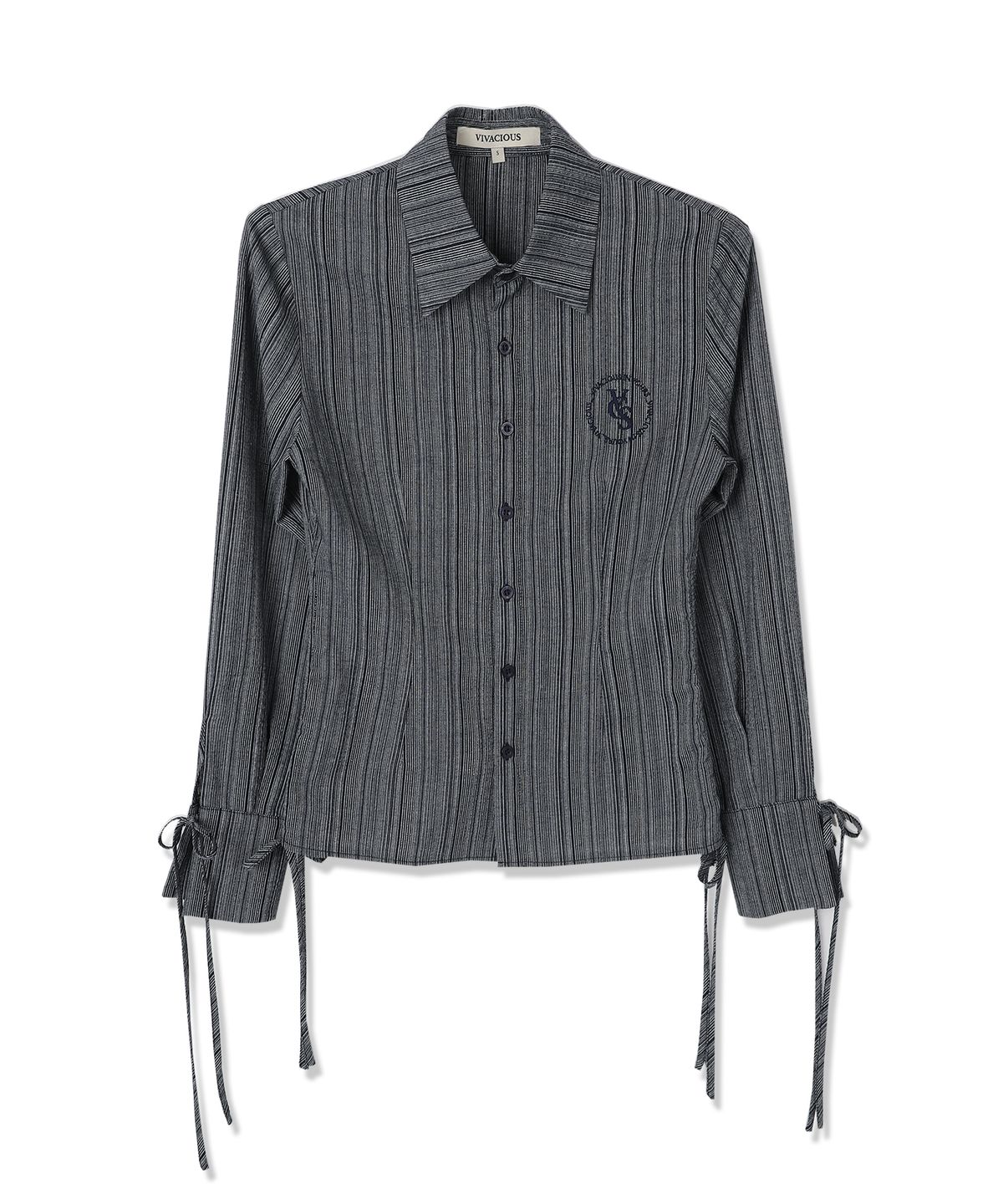 비바셔스(VIVACIOUS) Sweet Ribbon Shirring Shirt_5Colors
