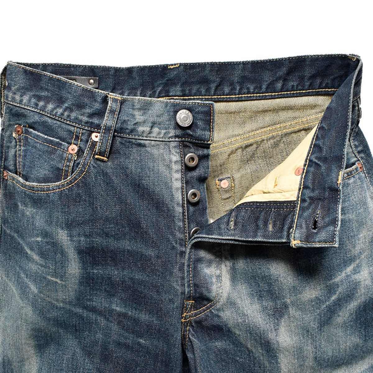 마인데님(MINEDENIM) [MINEDENIM] Sunfade Denim L.Straight 5pocket - USS