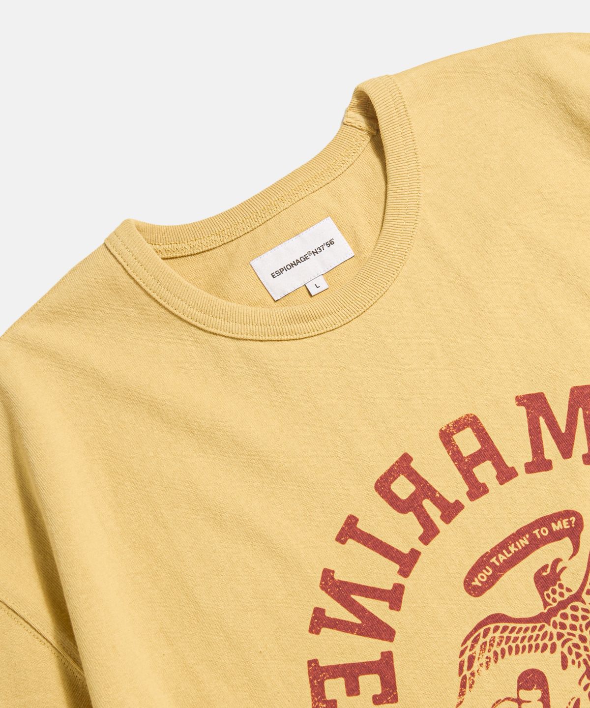 에스피오나지(ESPIONAGE) Travis Marines Heavyweight Tee Vintage Yellow