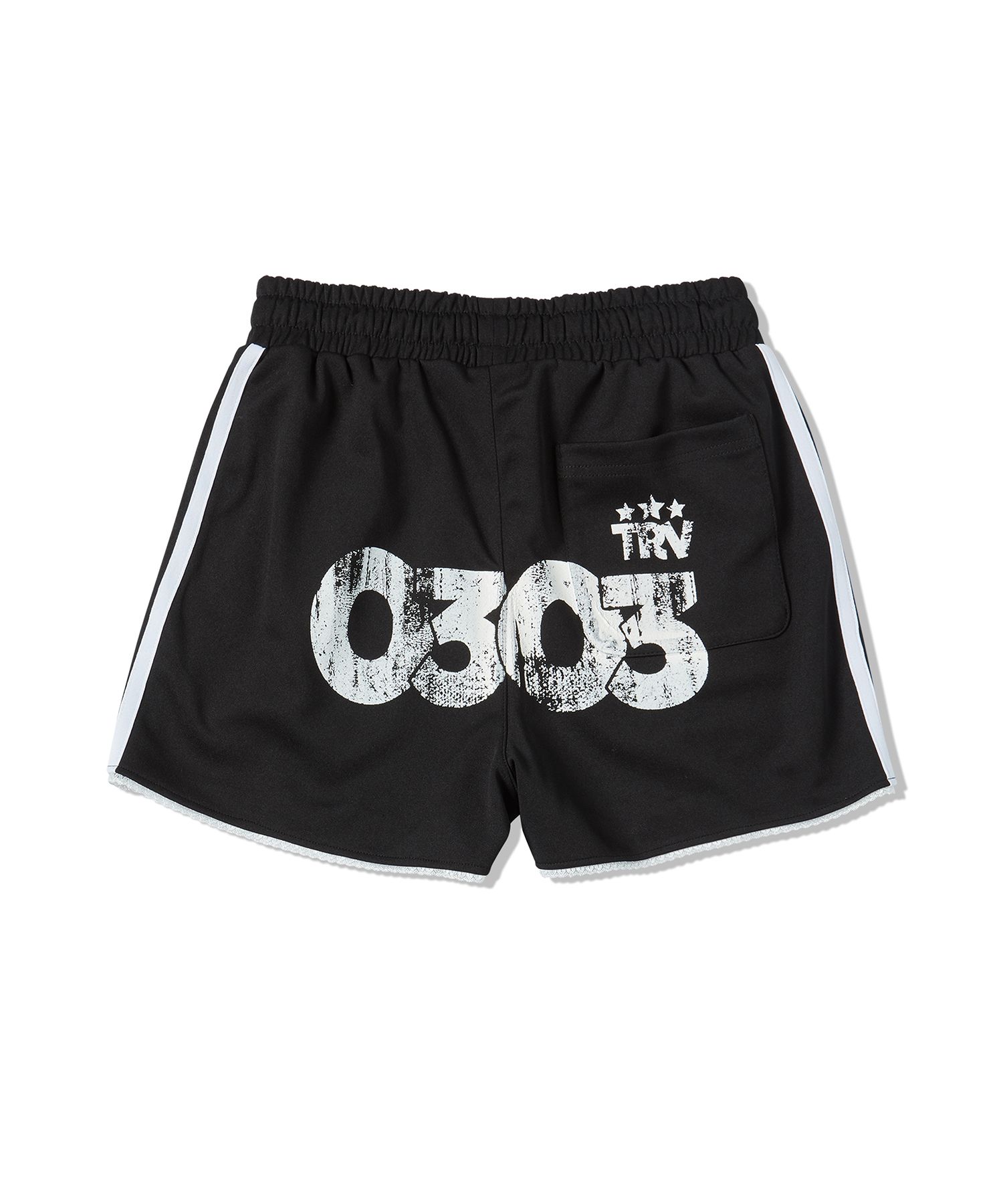 MUSINSA | TRAVEL Zero Three Jersey Lace Shorts Black