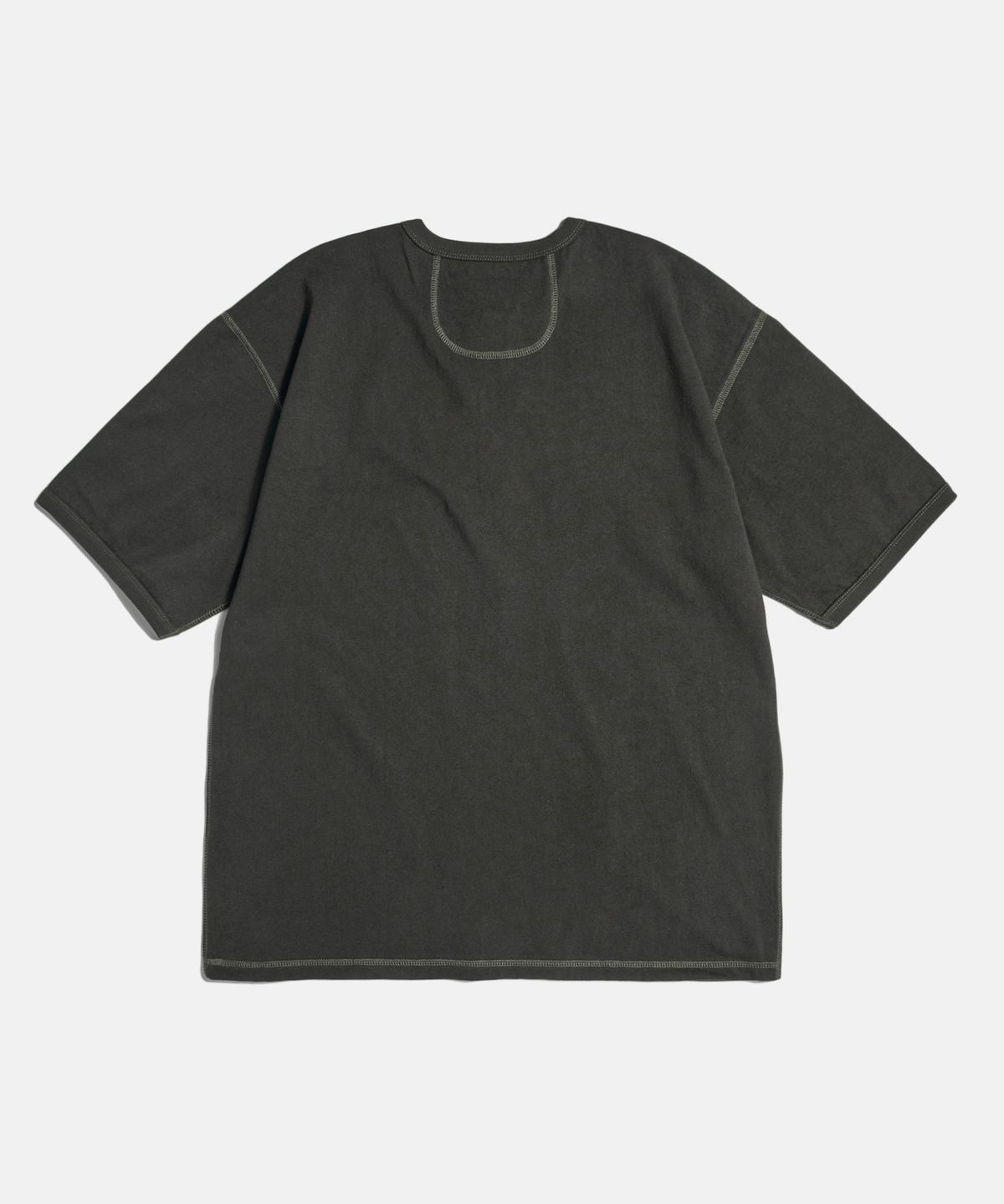 에스피오나지(ESPIONAGE) Wide Henley Pocket Tee Vintage Black