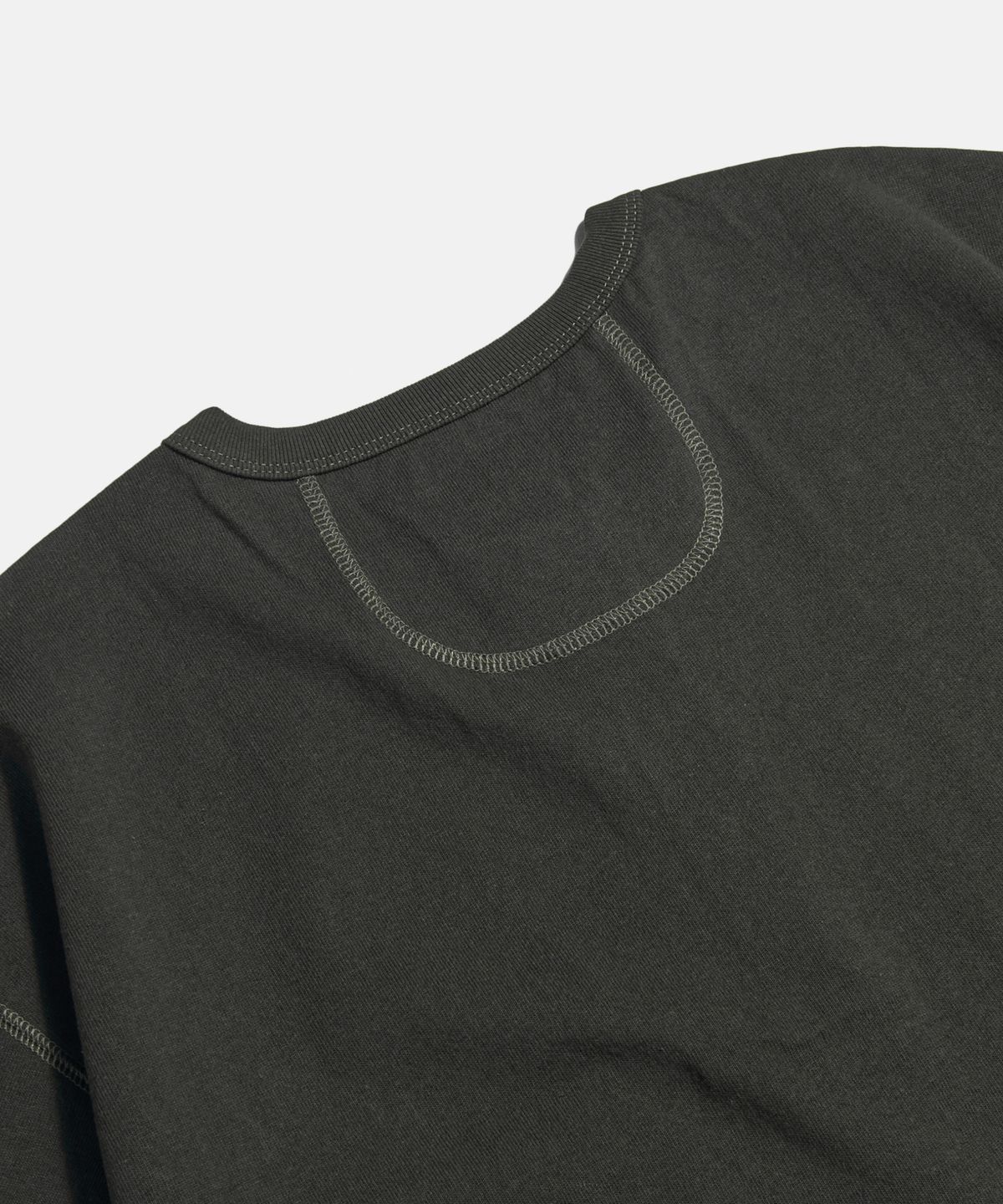 에스피오나지(ESPIONAGE) Wide Henley Pocket Tee Vintage Black