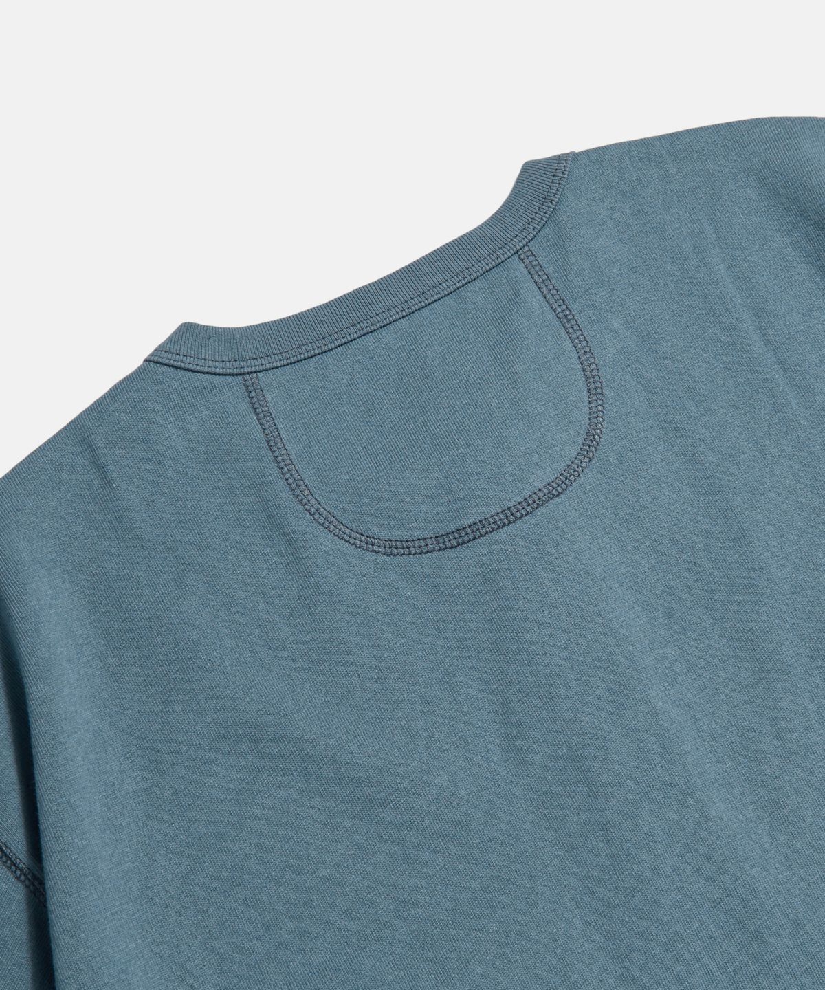 에스피오나지(ESPIONAGE) Wide Henley Pocket Tee Faded Blue